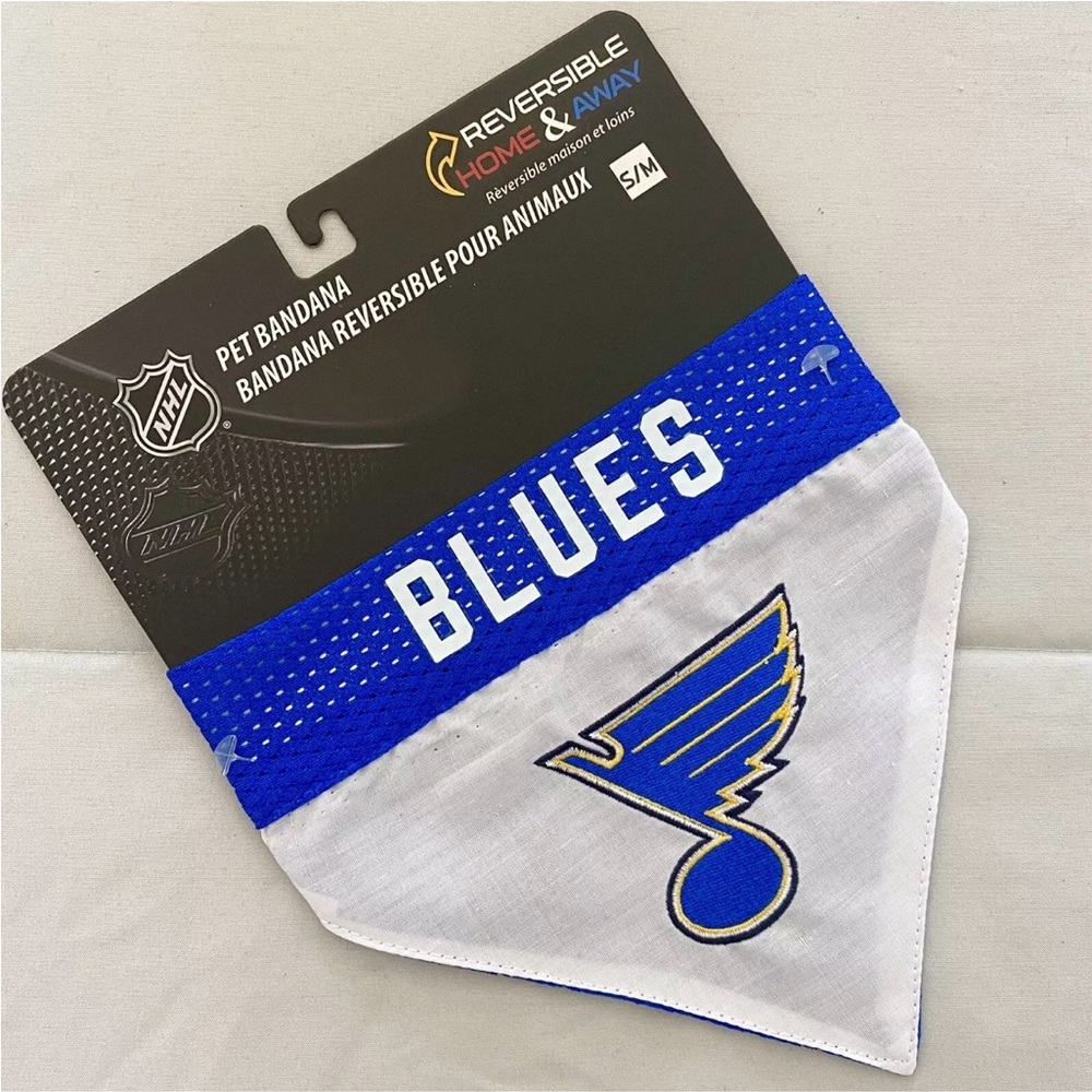 St. Louis Blues Pet Reversible Bandana - S/M